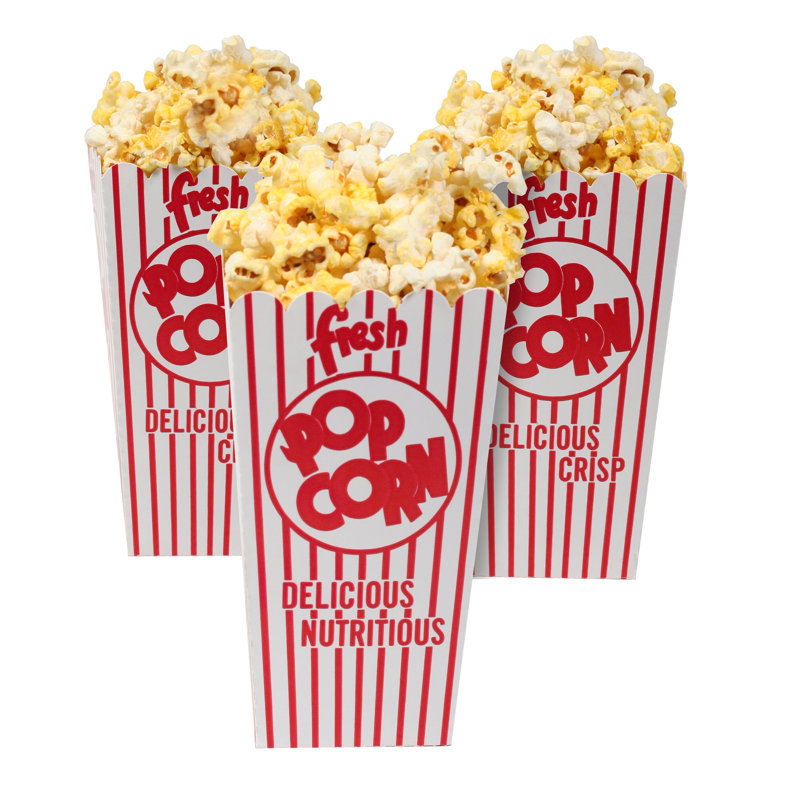 Great Northern Popcorn Movie Theater Popcorn Box with Open Top